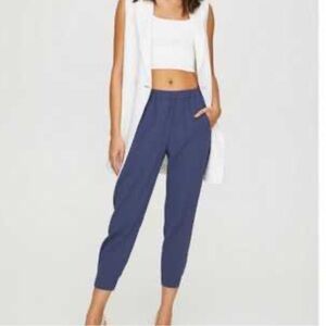 Babaton Cropped Ankle Pants - blue gray